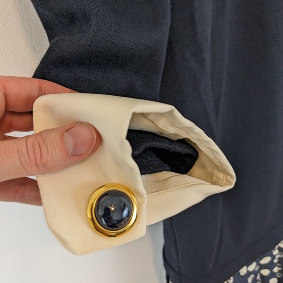 Vintage Louis Feraud Wool Silk Ruffle Shift Dress - Picture 12 of 13